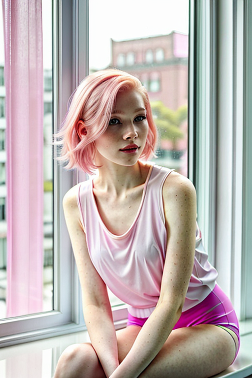 young woman soft expression