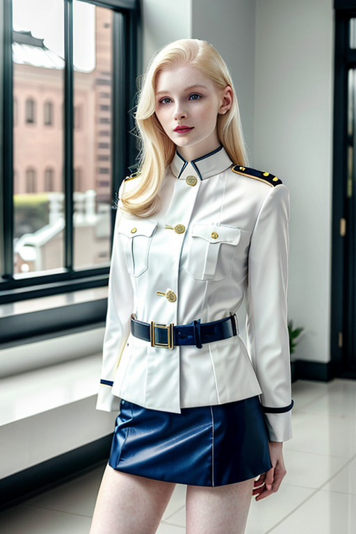 woman fixing tie close up