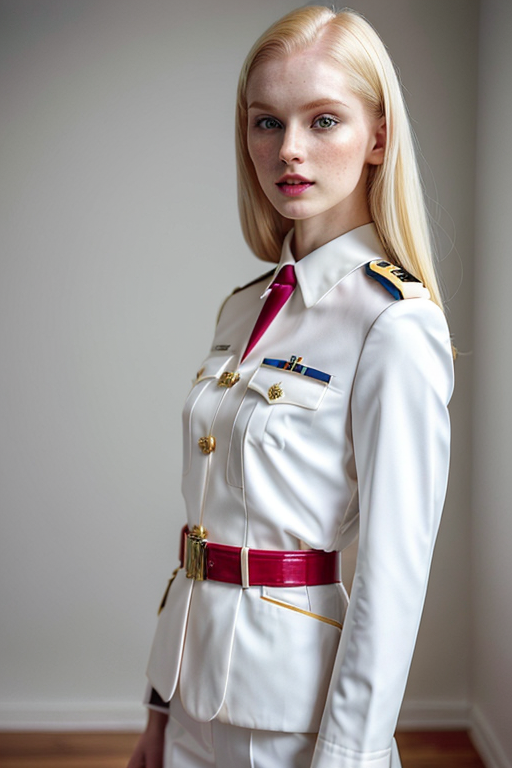 woman fixing tie close up